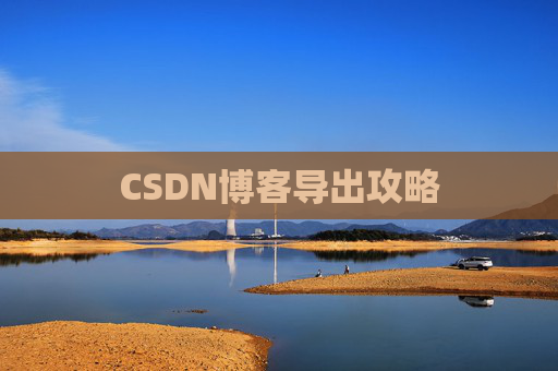 CSDN博客导出攻略